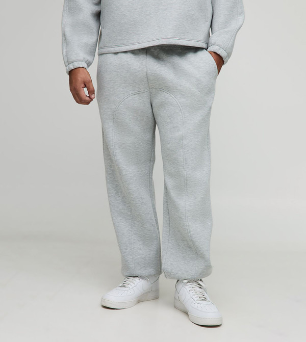 Plus & Tall Oversized Heavyweight Scuba Cuff Joggers