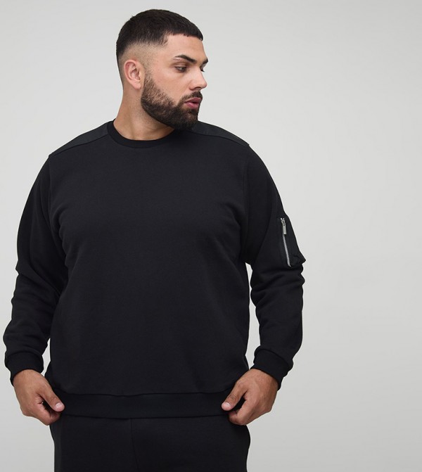 Plus & Tall Regular Fit Utility Sweatshirt