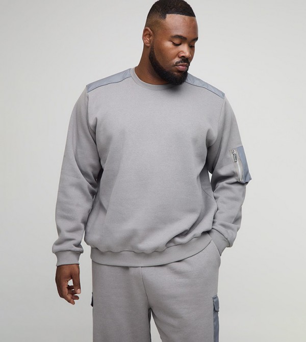 Plus & Tall Regular Fit Utility Sweatshirt
