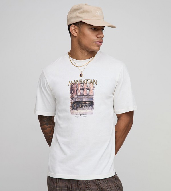 Regular Fit Manhattan Printed T-Shirt