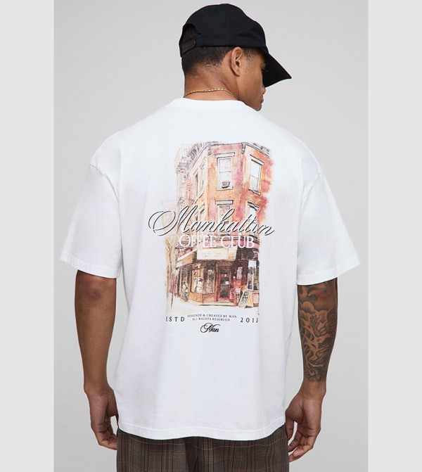 Script Manhattan Print Oversized T-Shirt