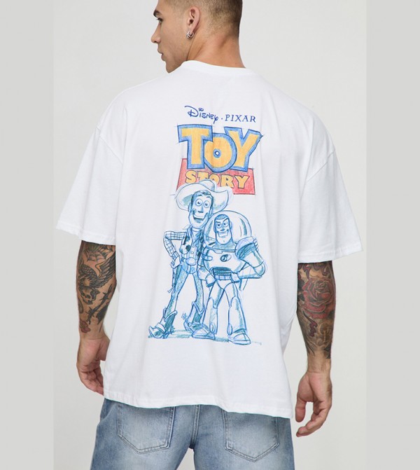 Disney Pixar Toy Story License Printed Oversized T-Shirt