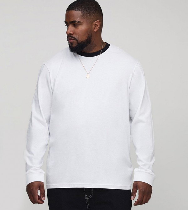 Plus & Tall Regular Fit Crew Neck Long Sleeves T-Shirt