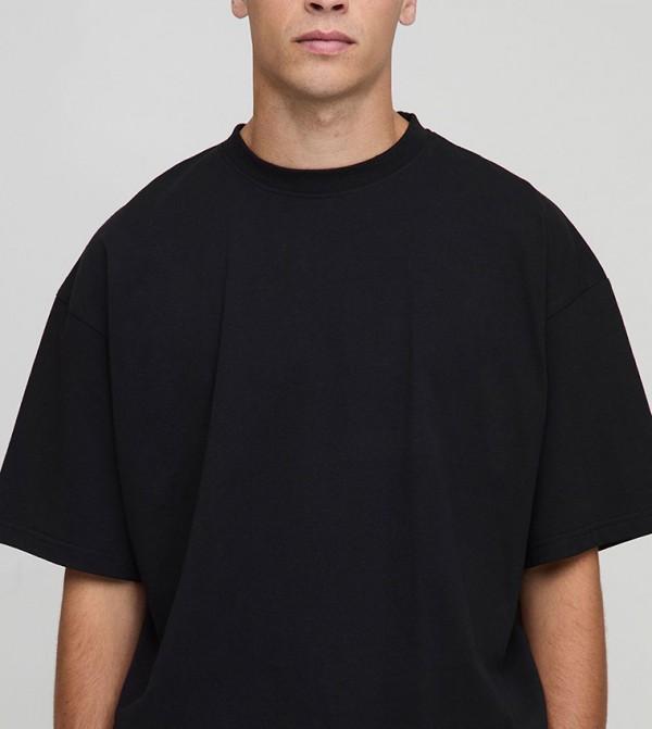 Solid Crew Neck Oversized T-Shirt