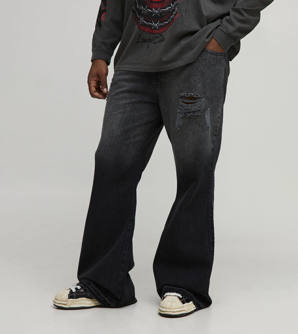 جينز فلير للمقسات الكبيرة والطويلة 