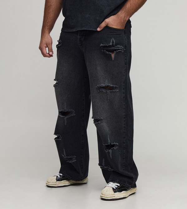 Plus & Tall Rigid Star Distressed Relaxed Fit Jeans