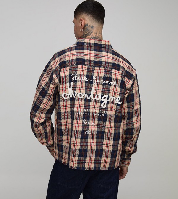 Tall Club De Ski Embroidered Long Sleeves Oversized Shirt