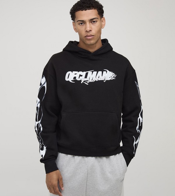 Ofcl Printed Oversized Hoodie