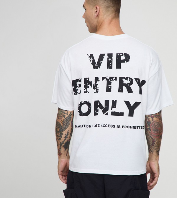 VIP Slogan Print Oversized T-Shirt