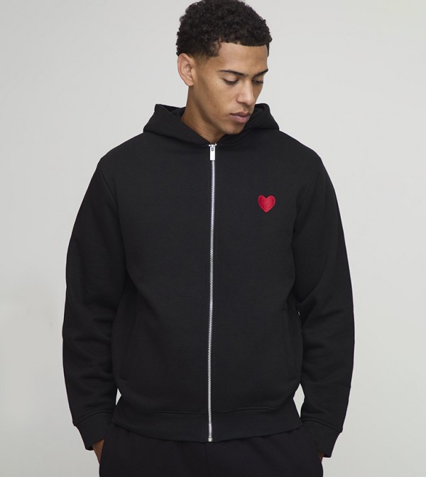 جاكيت مطرز بهودي وسحاب 