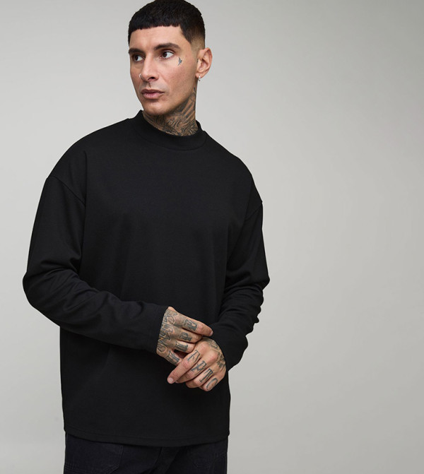 Tall Super Heavy Premium Long Sleeves Oversized T-Shirt