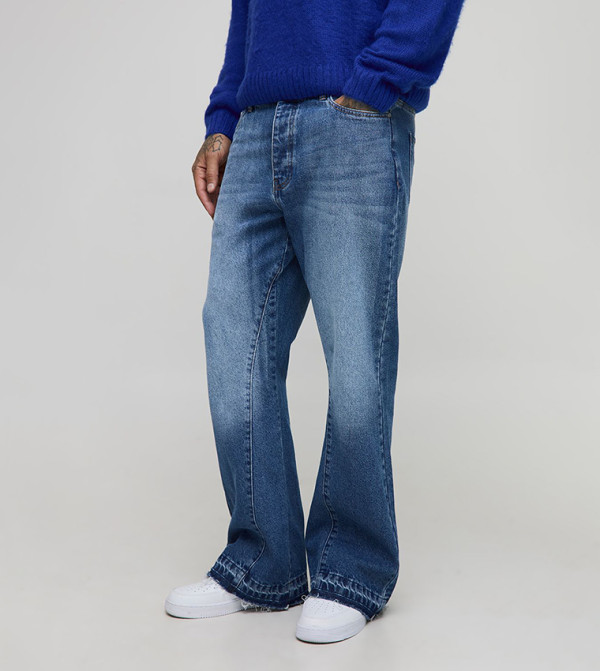 Tall Gusset Let Down Hem Flared Jeans