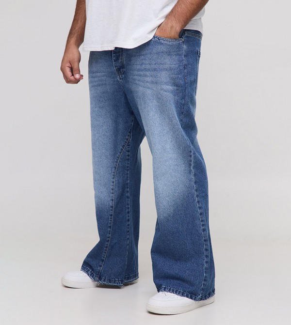 Plus & Tall Gusset Let Down Hem Flared Jeans