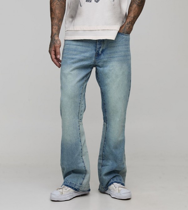 Plus & Tall Washed Relaxed Fit Flared Jeans