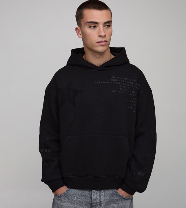 Star Applique Oversized Hoodie