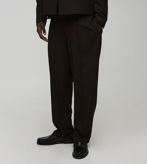 Seam Detailed Relaxed Fit Formal Trousers