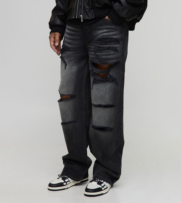 جينز مغسول للمقاسات الطويلة 