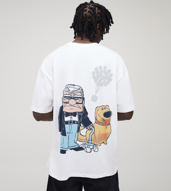 Tall Oversized Disney UP License Printed T-Shirt