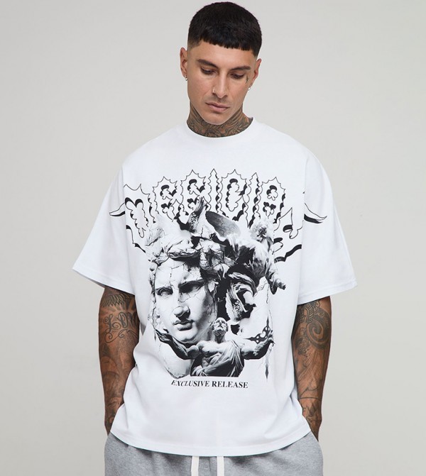 Tall Heavyweight Large Scale Official Print Oversized T-Shirt
