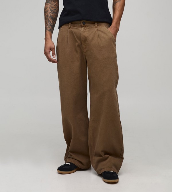 بنطلون تويل مغسول 