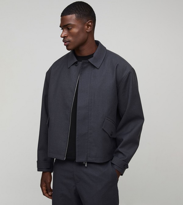 Tailored Smart Boxy Fit Harrington Jacket