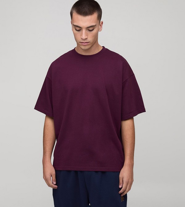 Solid Crew Neck Oversized T-Shirt