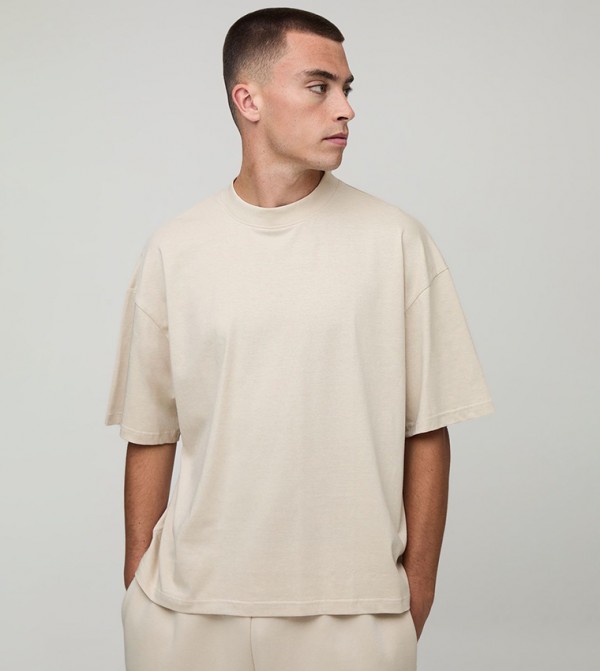 Solid Crew Neck Oversized T-Shirt
