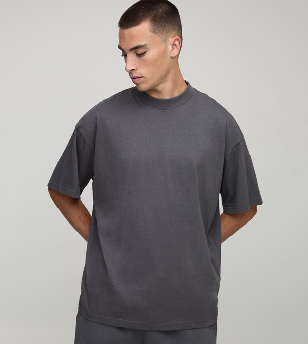 Solid Crew Neck Oversized T-Shirt
