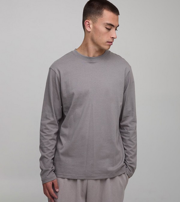 Solid Long Sleeves Casual T-Shirt