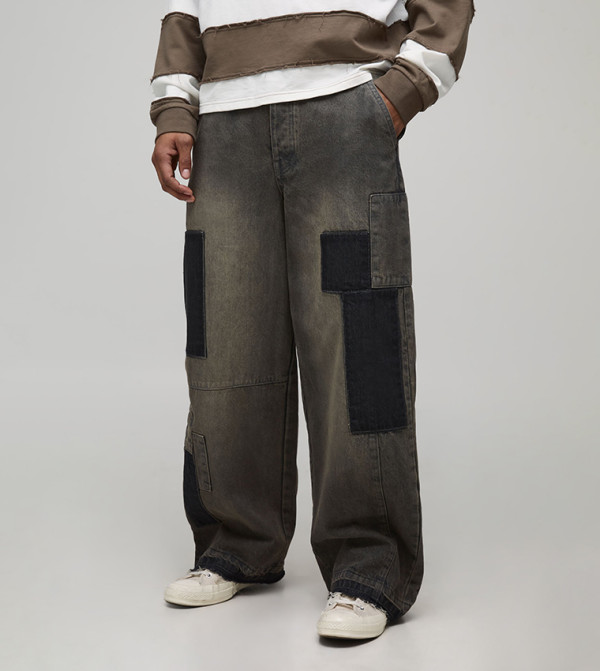 جينز واسع مغسول 