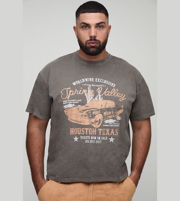 Texas Western Print Oversized T-Shirt