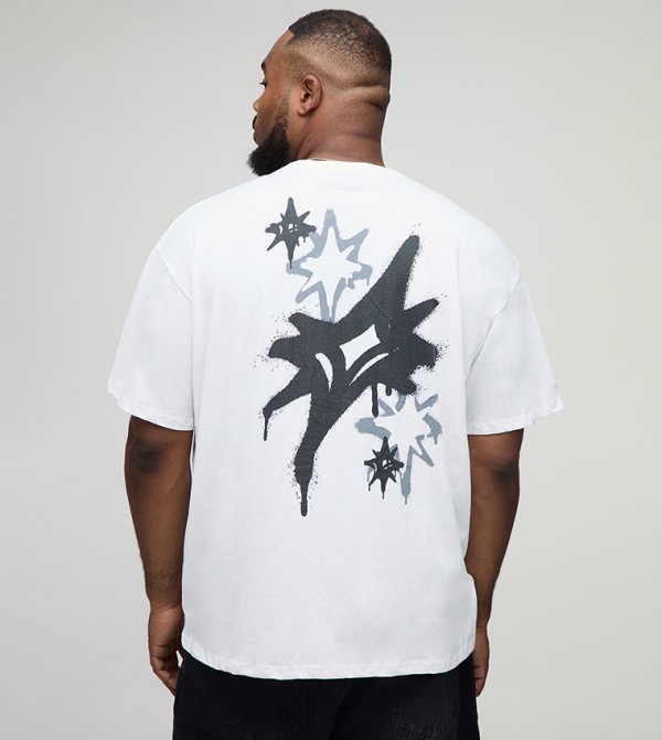 Graffiti Print Oversized T-Shirt