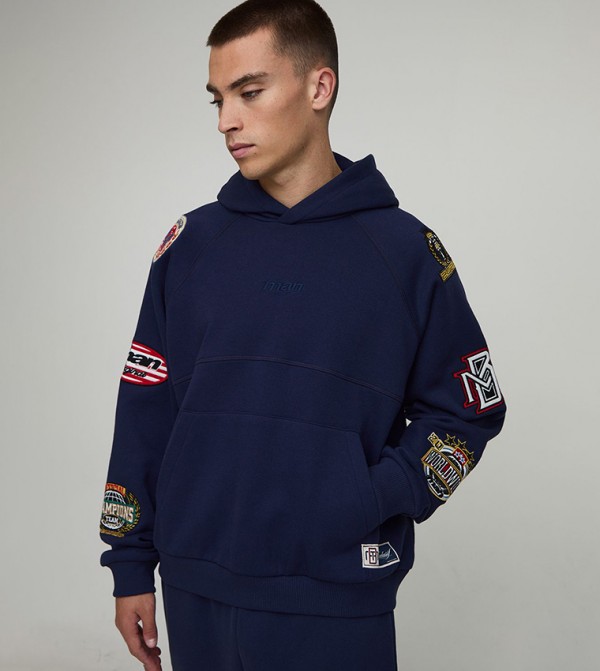 Varsity Badge Oversized Hoodie