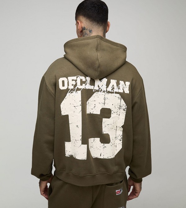 Tall Spray Wash 13 Print Oversized Hoodie