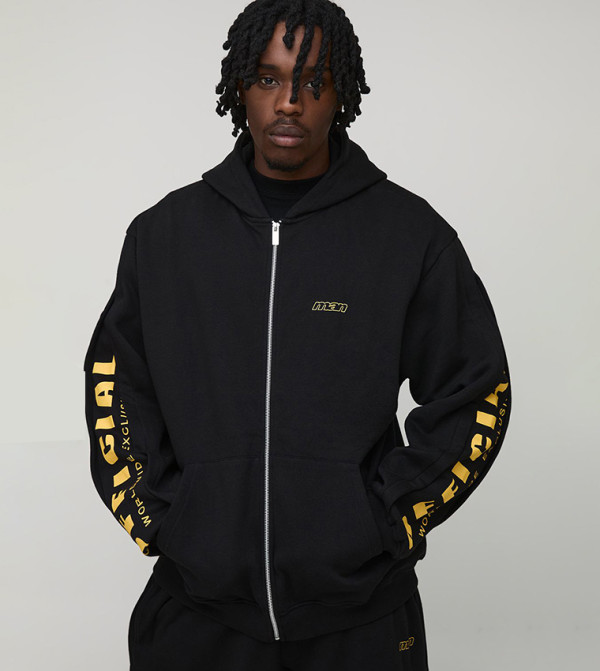 Tall Official Print Long Sleeves Oversized Jacket