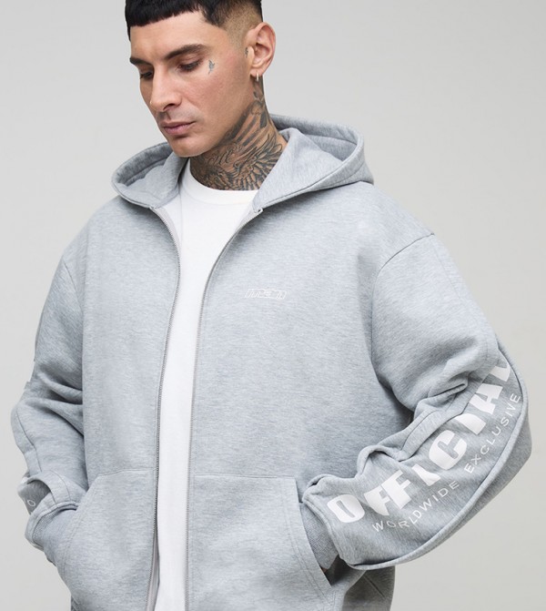 Tall Official Print Long Sleeves Oversized Jacket