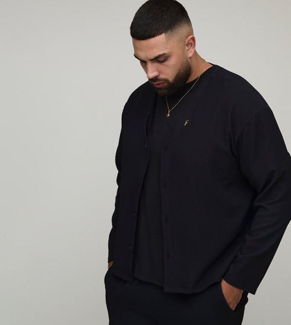 Pleated Long Sleeves Oversized Shirt