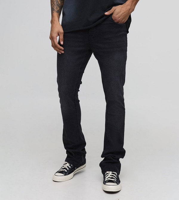 Stretch Flared Stacked Skinny Fit Jeans