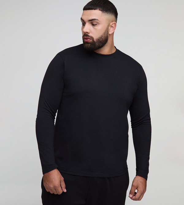Plus & Tall Regular Fit Long Sleeves Crew Neck T-Shirt