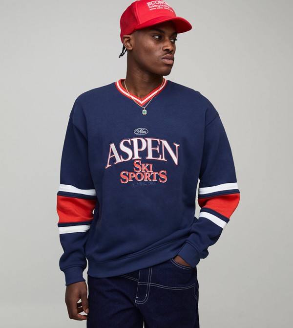 V-Neck Aspen Oversized Sweatshirt