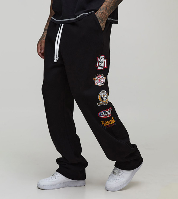 Tall Baggy Fit Varsity Badge Print Sweatpants