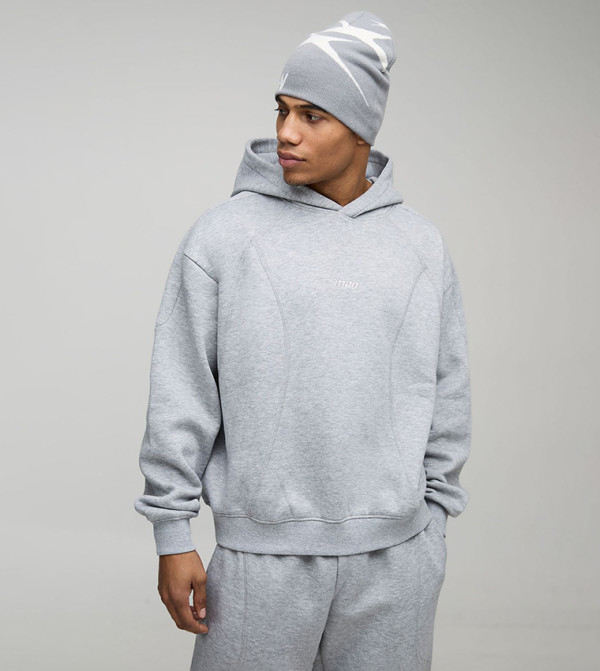 Embroidered Long Sleeves Oversized Hoodie