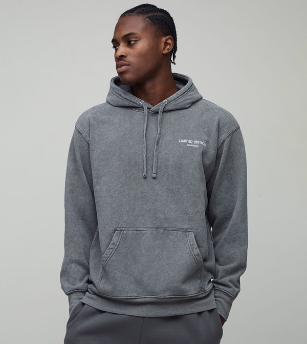 Limited Edition Washed Printed Oversized Hoodie