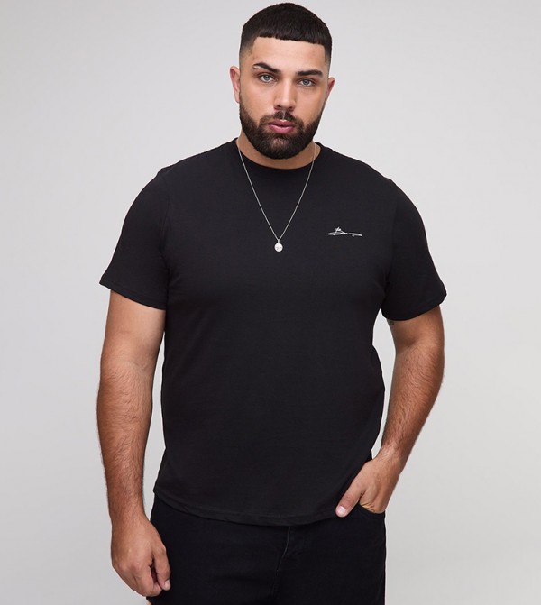 Embroidered Short Sleeves Oversized T-Shirt