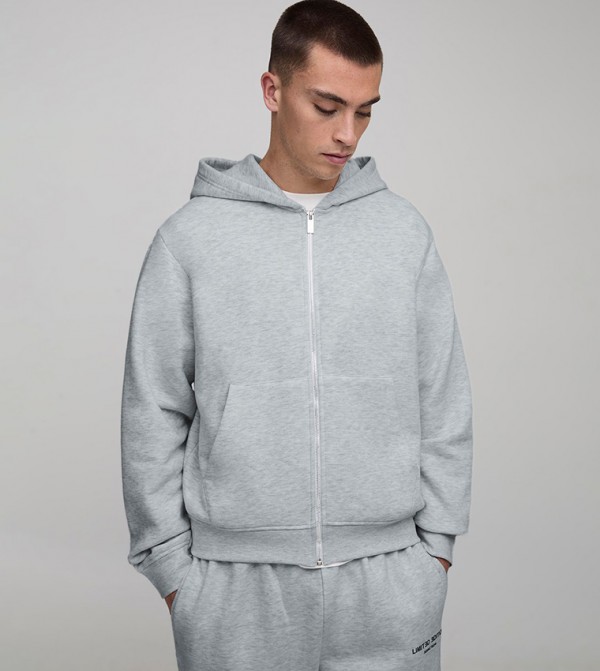 Zip Through Boxy Fit Hooded Jacket