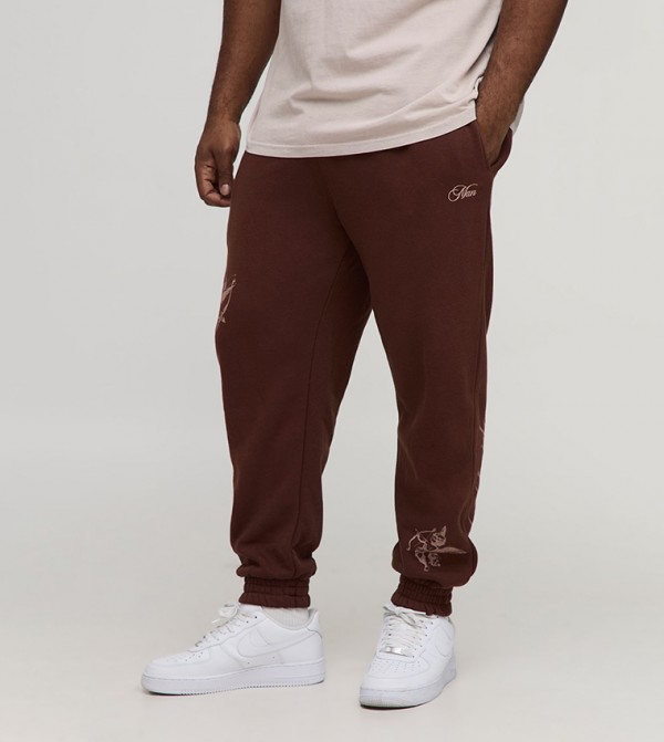 Regular Fit Cherub Worldwide Print Joggers