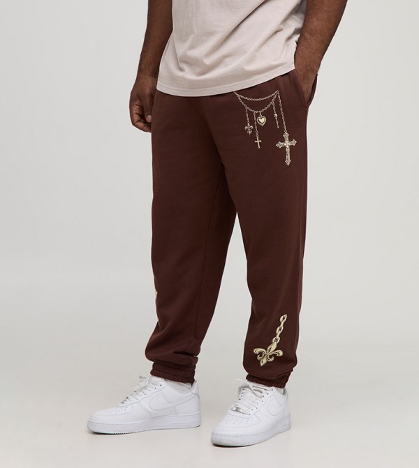 Regular Fit Chain Print Joggers