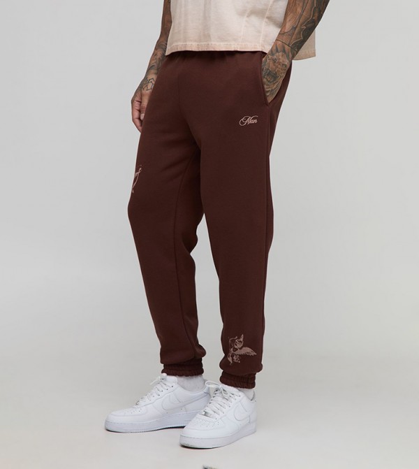 Tall Regular Fit Cherub Worldwide Print Joggers
