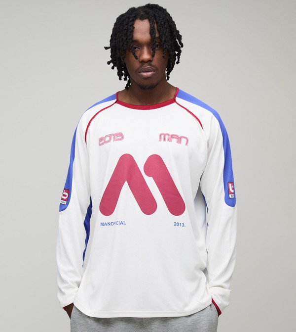 Tall Moto Print Oversized T-Shirt