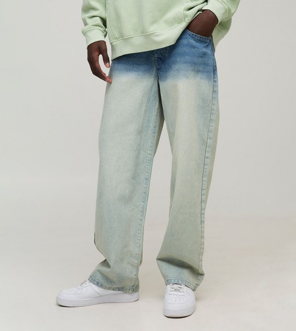 Washed Mid Rise Relaxed Fit Jeans
